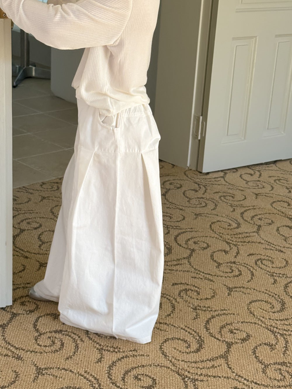 -無地ストレートワイドパンツ ゆったりカジュアルロングパンツ【mh0010777】 - mamahalo shop - ロングパンツ・スウェットパンツ -  べビー服 - 子供服 - 男の子 - 女の子