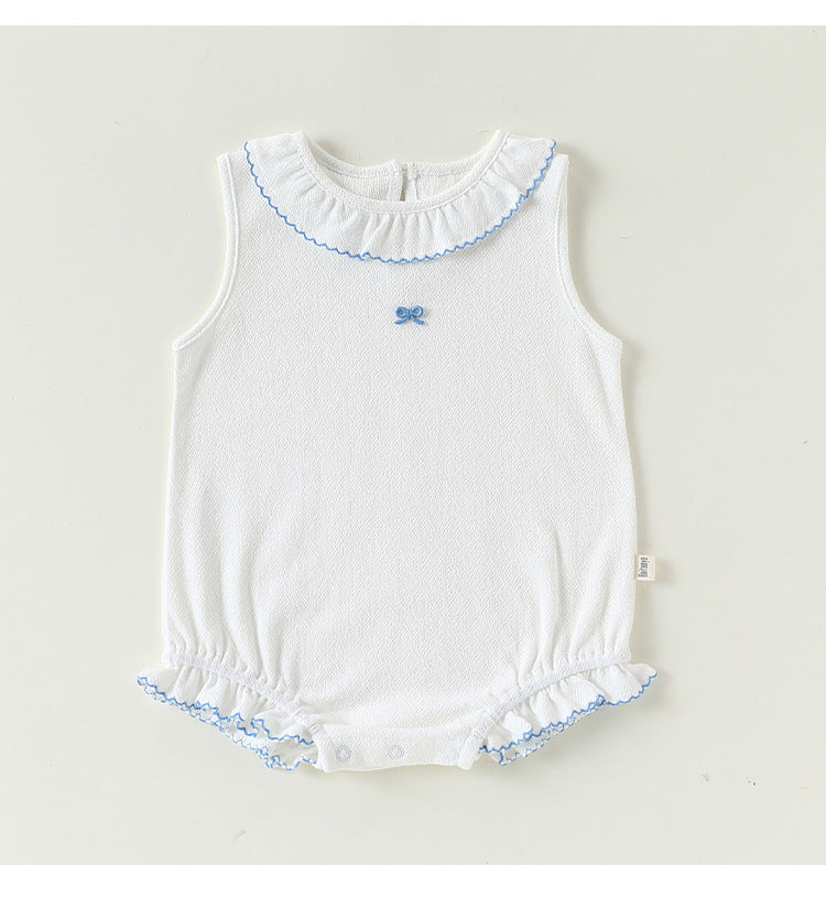 Sleeveless Ruffle Collar Romper メロウ ノースリーブロンパース【mh0013503】