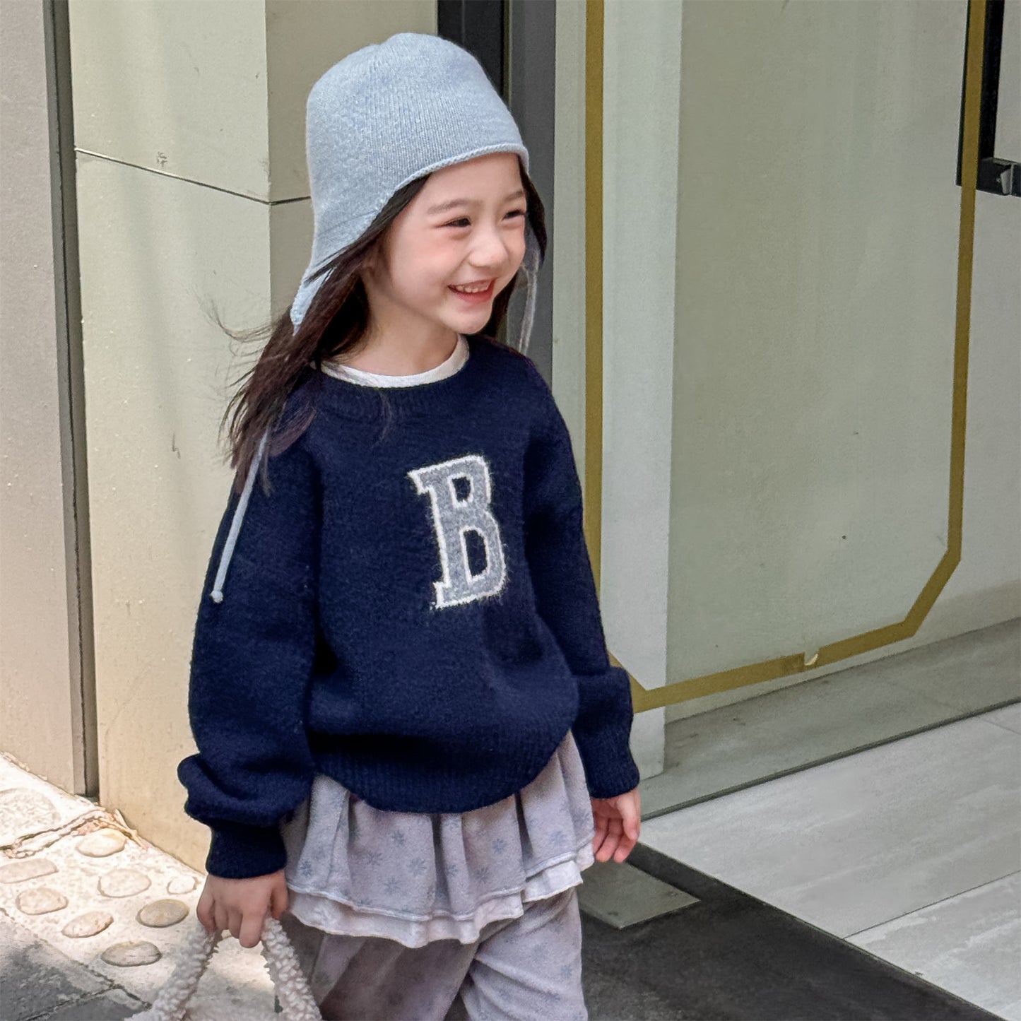 -ビッグワッペンニットセータープルオーバー【mh0010813】 - mamahalo shop - ニット・セーター -  べビー服 - 子供服 - 男の子 - 女の子