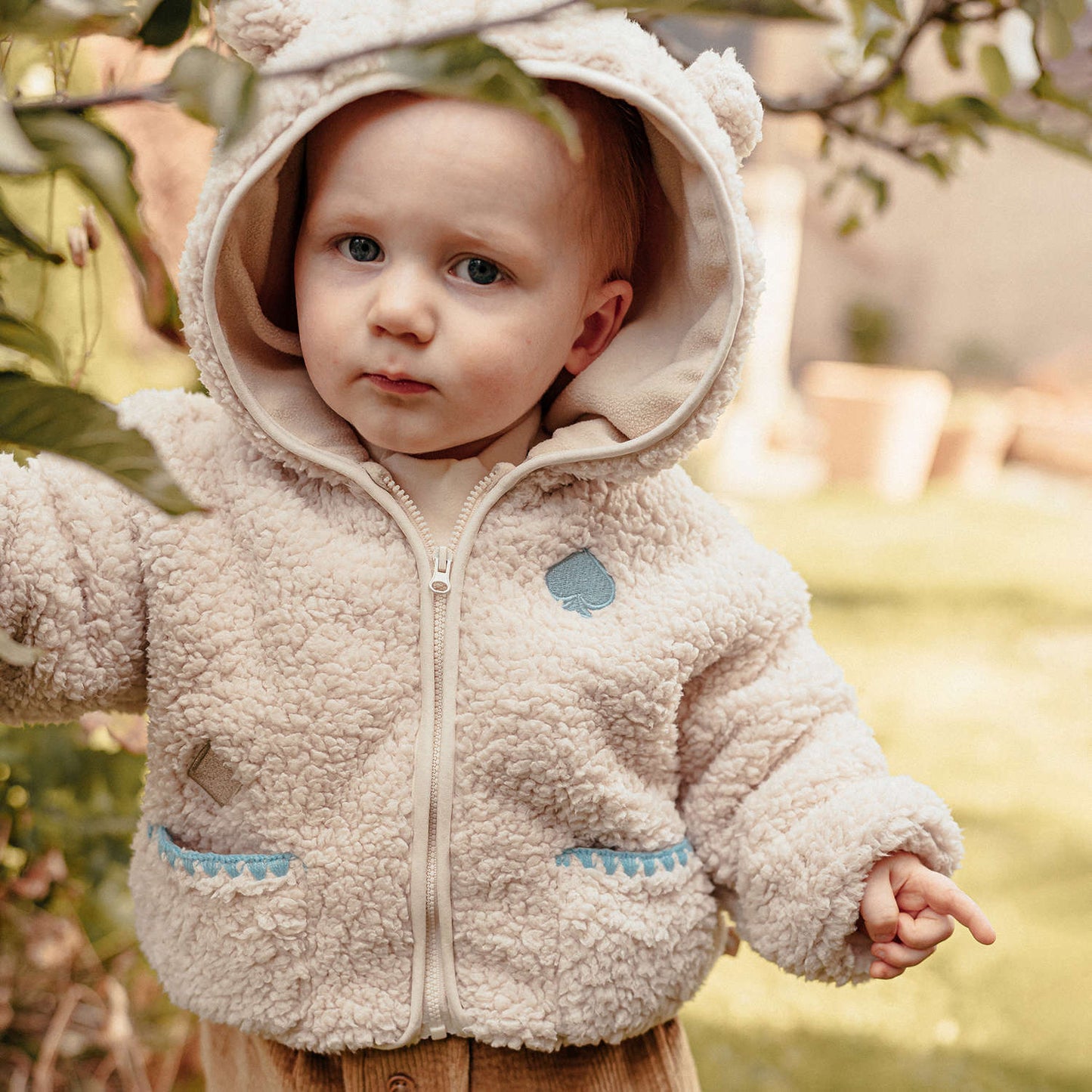 長袖ジャケット ボア素材 クマ耳フード ジップアップ アウター ブルゾン【mh0011646】