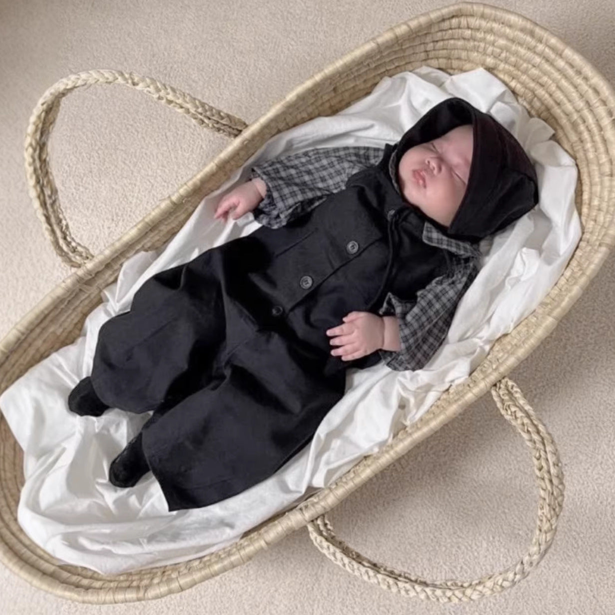 Single Breasted Baby Jumpsuit サロペット ロンパース【mh0012500】