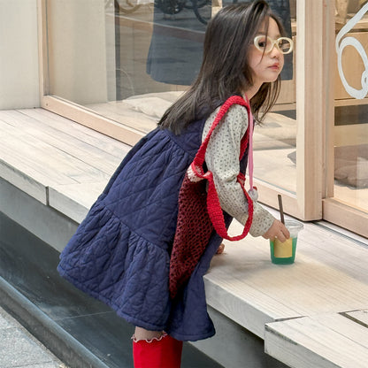 キルティングノースリーブワンピース【mh0010907】