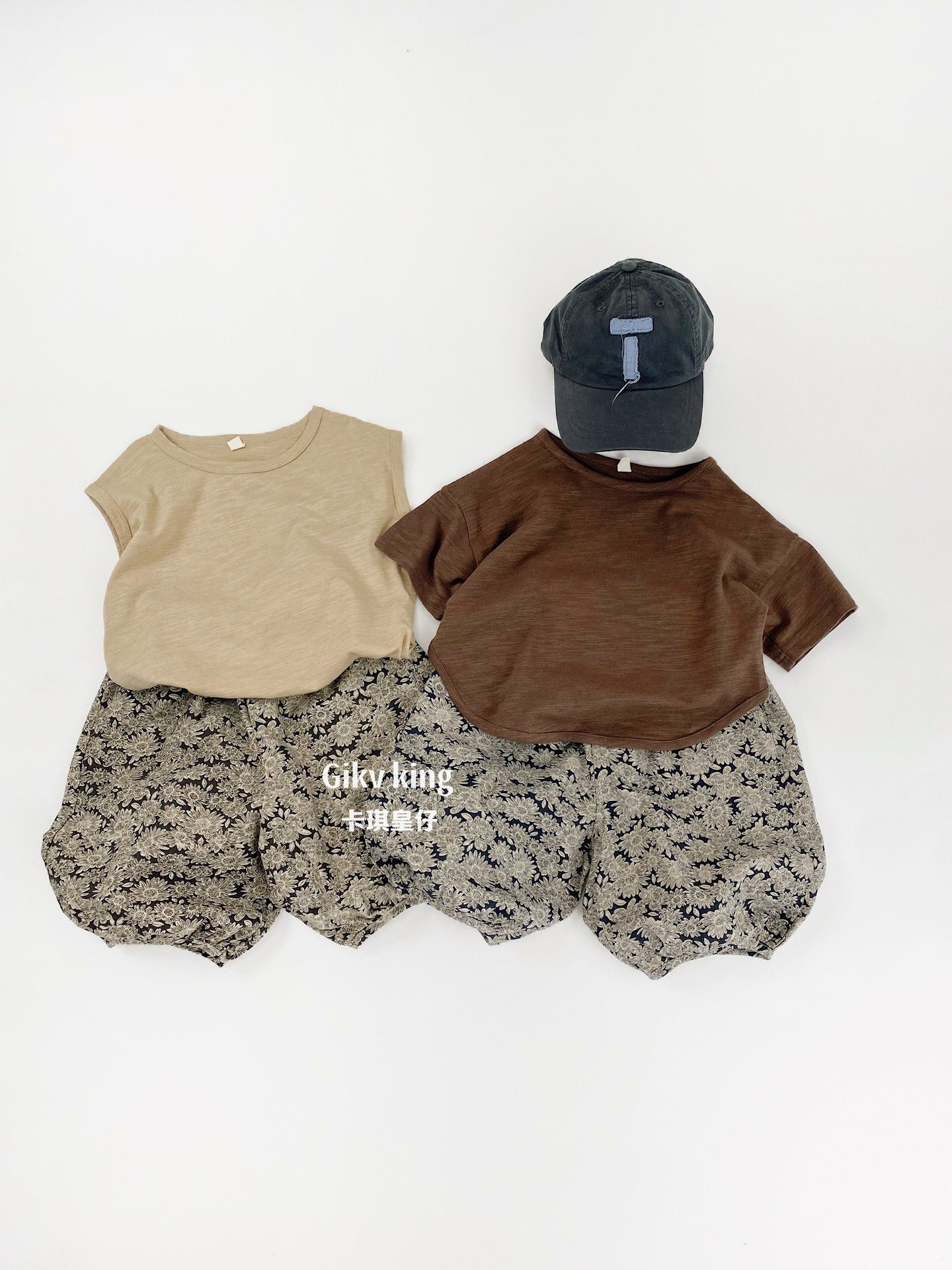 Floral Pattern Suspender Bloomers フラワー サロペットパンツ【mh0013488】