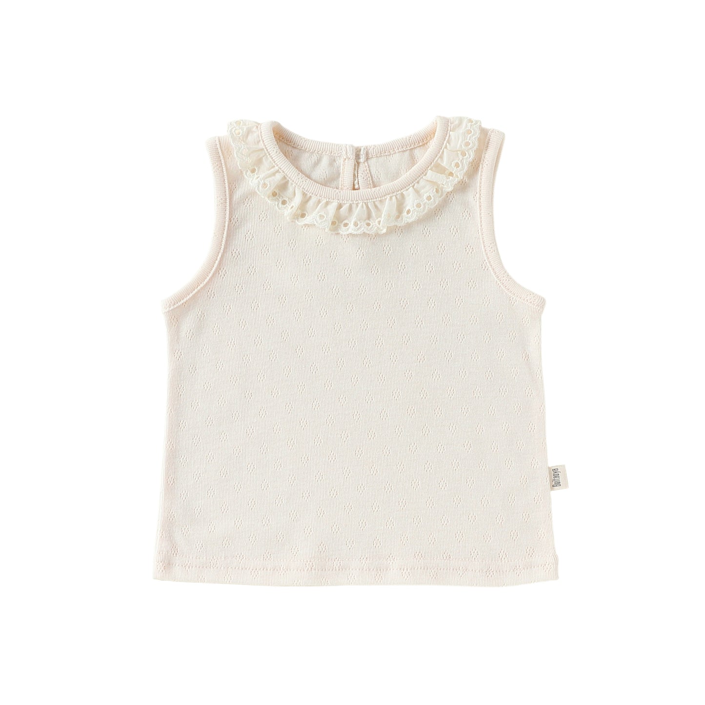 Eyelet Lace Sleeveless Tee ラッフルレース ノースリーブTシャツ【mh0013043】
