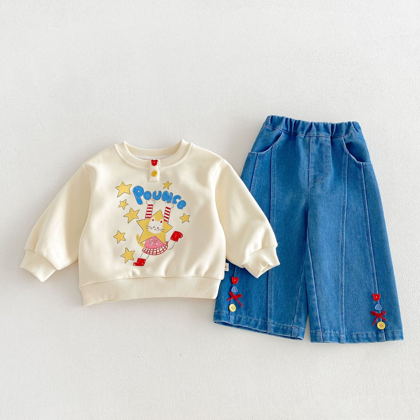 Sudadera de manga larga con estampado de personajes infantiles 【mh0014030】