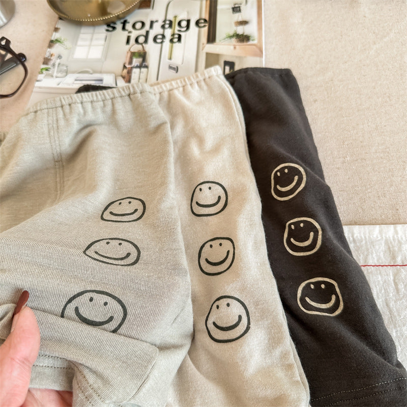 Kids' Smile Print Tank Top & Shorts Set [mh0001805]
