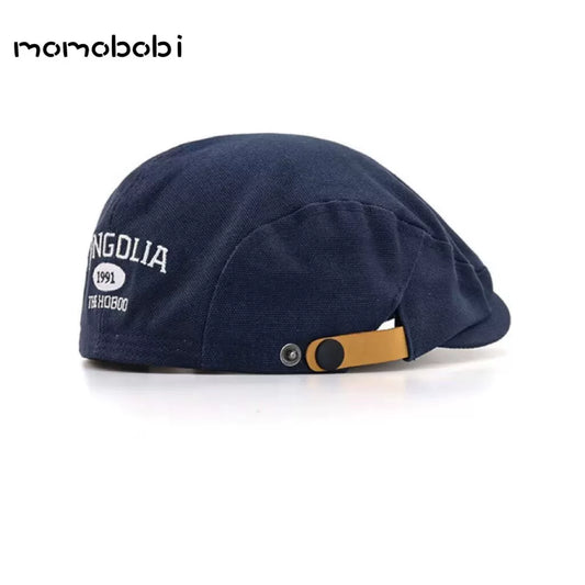 Alphabet Embroidery Hunting Cap アルファベット 刺繍 ハンチング帽【mh0013016】