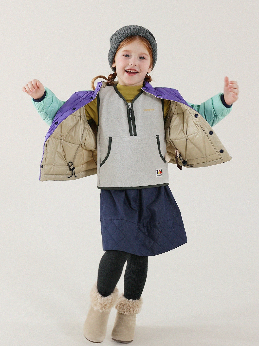 -キッズ タイツ 裏起毛 暖かい レギンス 無地 ファッション【mh0011345】 - mamahalo shop - レギンスパンツ -  べビー服 - 子供服 - 男の子 - 女の子