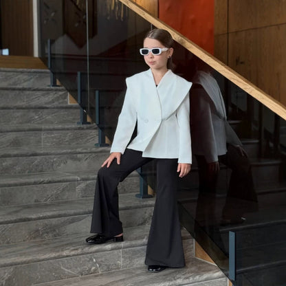 Kids' Asymmetric Color Tailored Jacket [mh0014726]