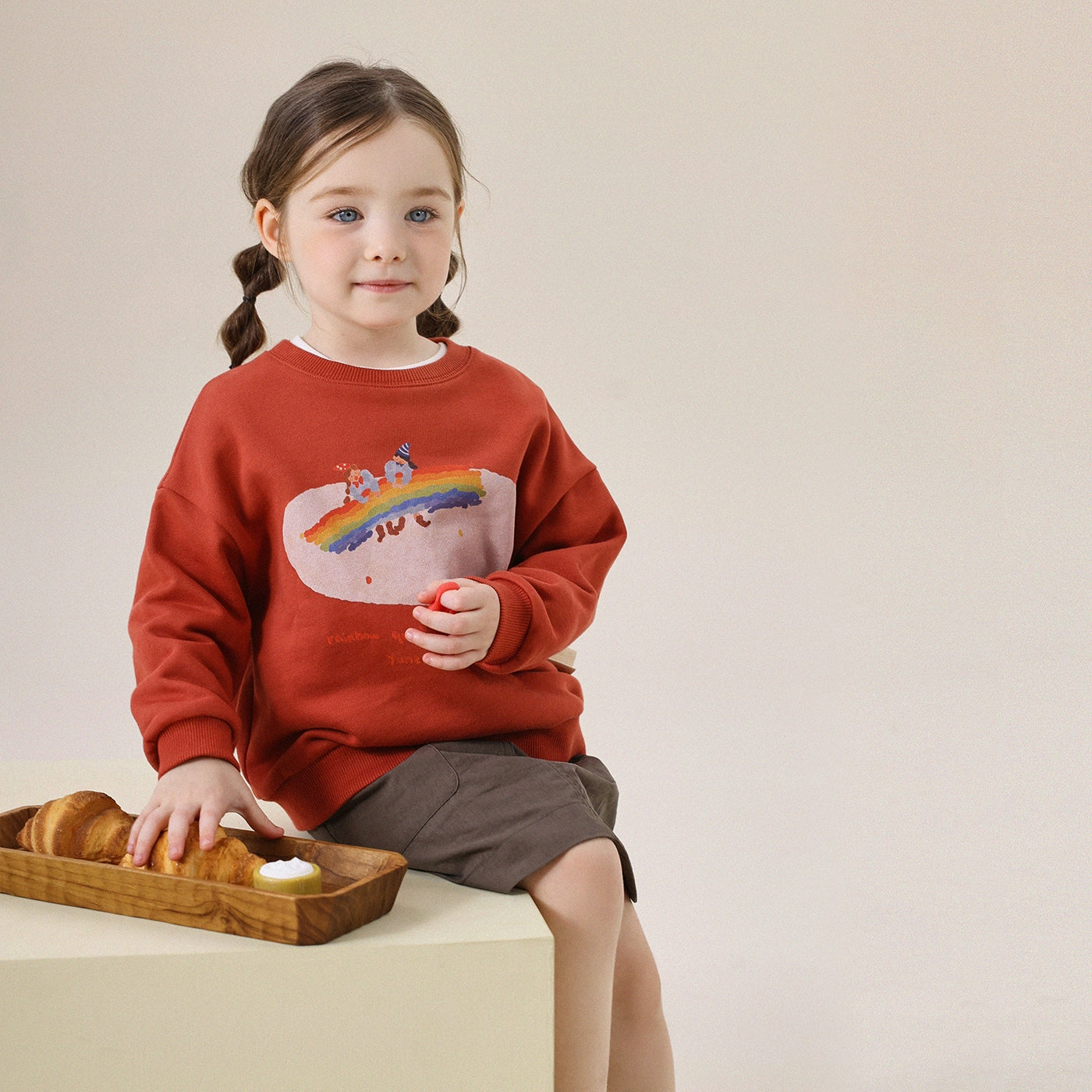 -アニマルプリント長袖スウェットトレーナー【mh0011297】 - mamahalo shop - トレーナー・フーディ -  べビー服 - 子供服 - 男の子 - 女の子