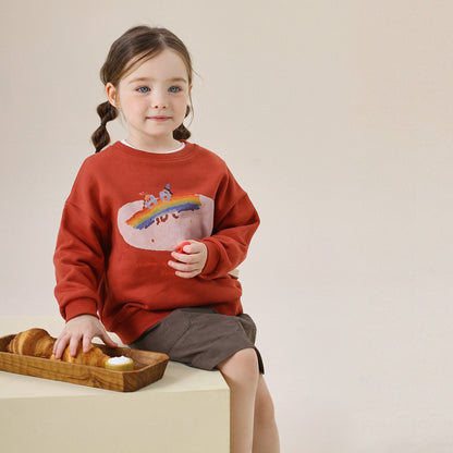 -アニマルプリント長袖スウェットトレーナー【mh0011297】 - mamahalo shop - トレーナー・フーディ -  べビー服 - 子供服 - 男の子 - 女の子