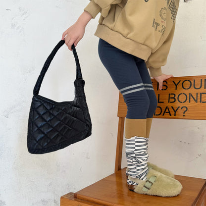 裏起毛レギンスパンツ ラインアクセント パッチワーク 暖パン【mh0011902】