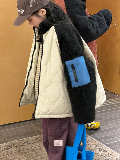 キルティングジャケット パッチワーク キルトコート【mh0011870】