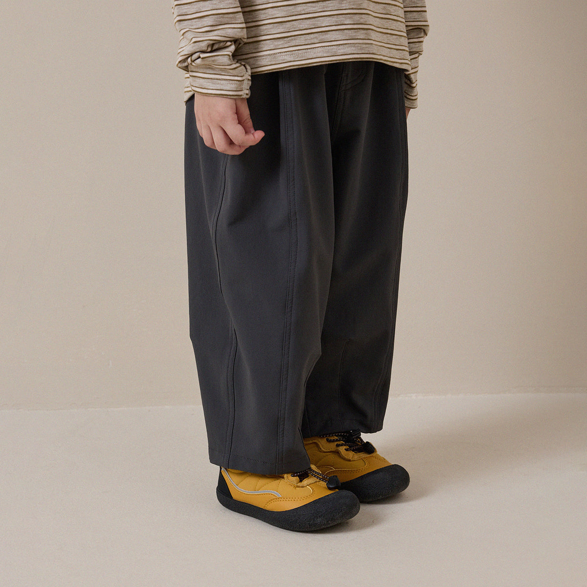 キッズ ジュニア 立体カッティング ワイド ルーズ ロングパンツ【mh0014248】