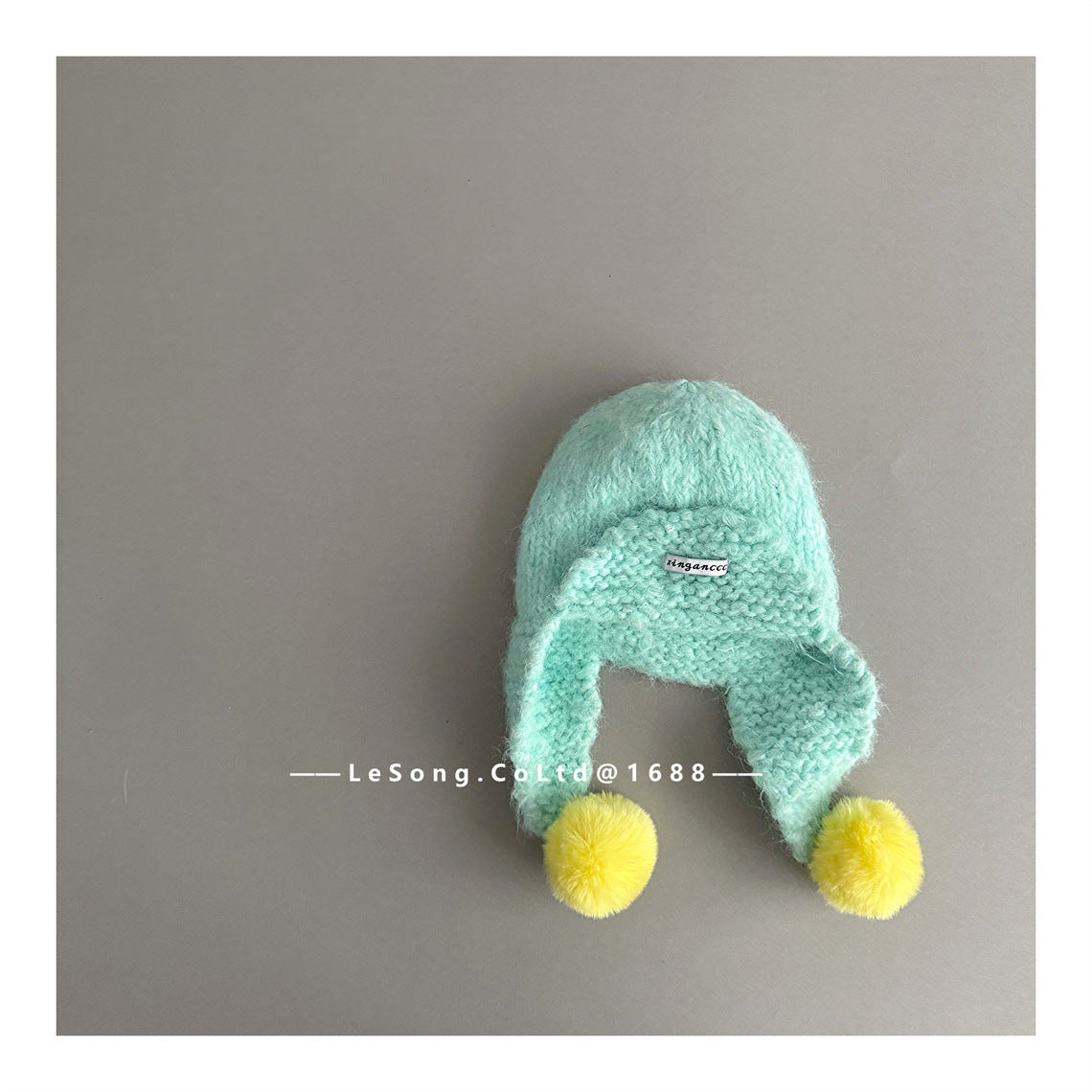 キッズ帽子 キャンディカラー ニットキャップ 耳当て付き トラッパー【mh0011819】