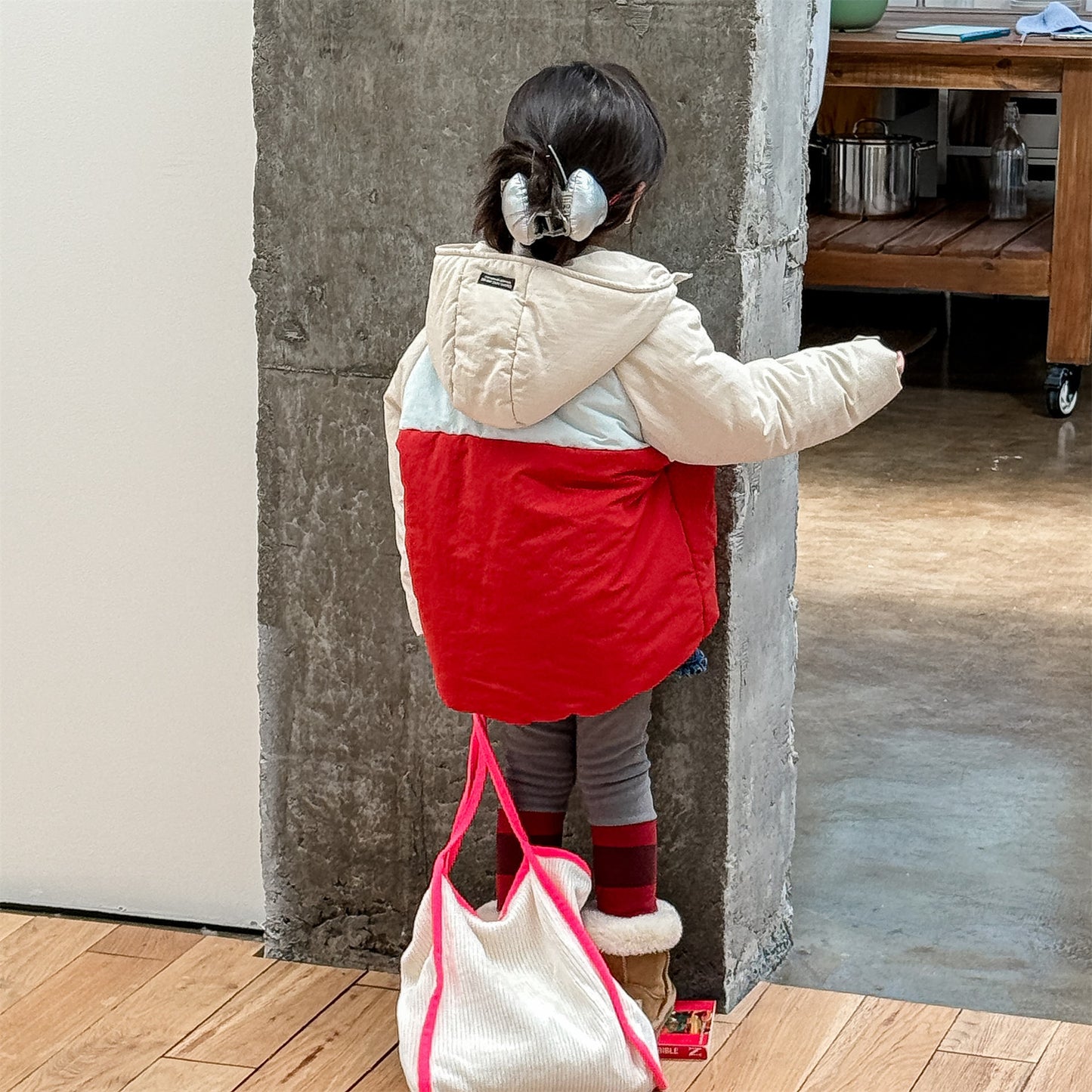 中綿ダウンジャケット パッチワーク アウター コート【mh0011900】