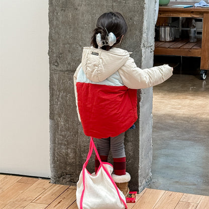 中綿ダウンジャケット パッチワーク アウター コート【mh0011900】