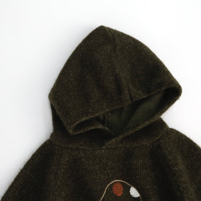 ニットフーディ きのこ フード付き パーカー プルオーバー【mh0011780】