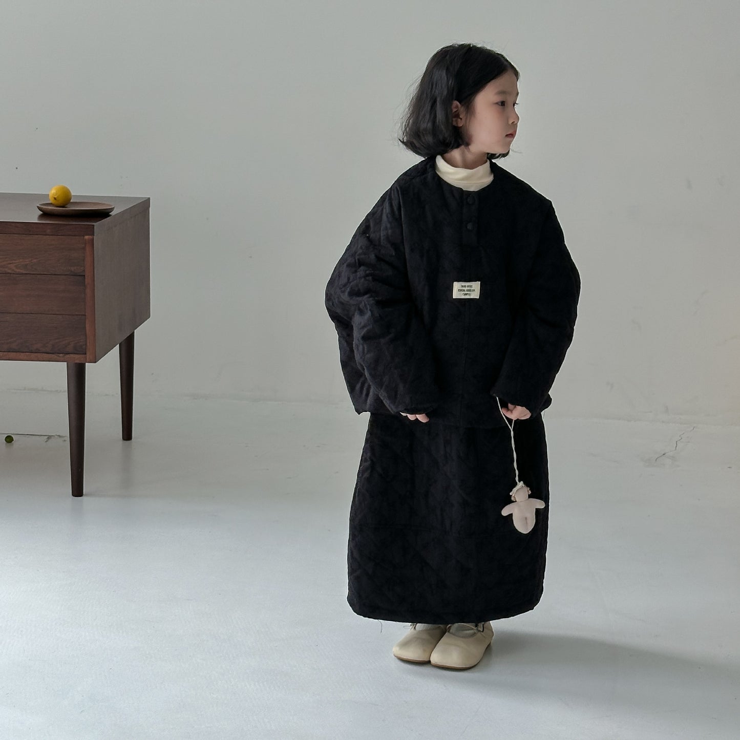 キルティングジャケット スカート セットアップ ノーカラー【mh0011654】