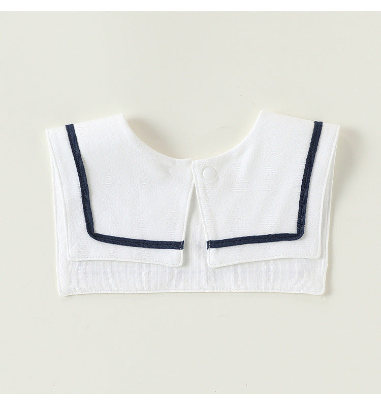 Embroidered Sailor Collar Bib セーラー スタイ つけ襟【mh0013498】