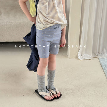 Star Print Waist Logo Shorts - Street Style [mh0013706]