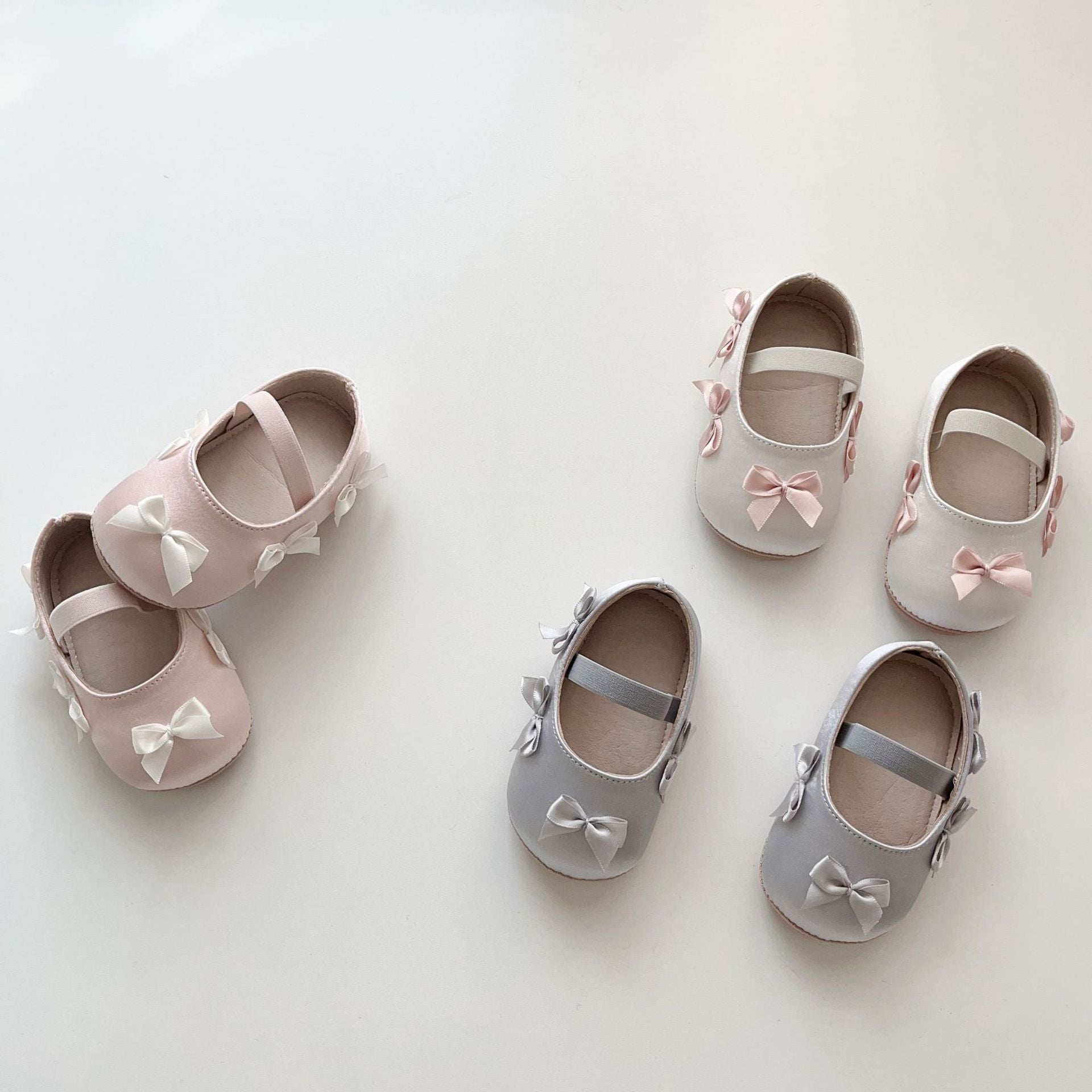 -ベビーシューズ リボンストラップフラットバレエシューズ【mh0009715】 - mamahalo shop - ベビー用靴 -  べビー服 - 子供服 - 男の子 - 女の子