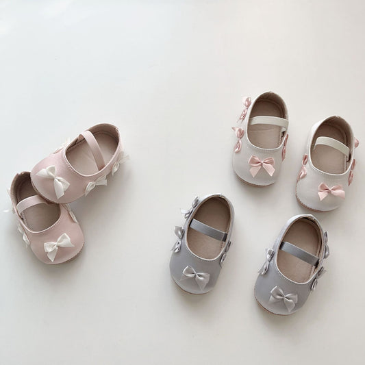 -ベビーシューズ リボンストラップフラットバレエシューズ【mh0009715】 - mamahalo shop - ベビー用靴 -  べビー服 - 子供服 - 男の子 - 女の子