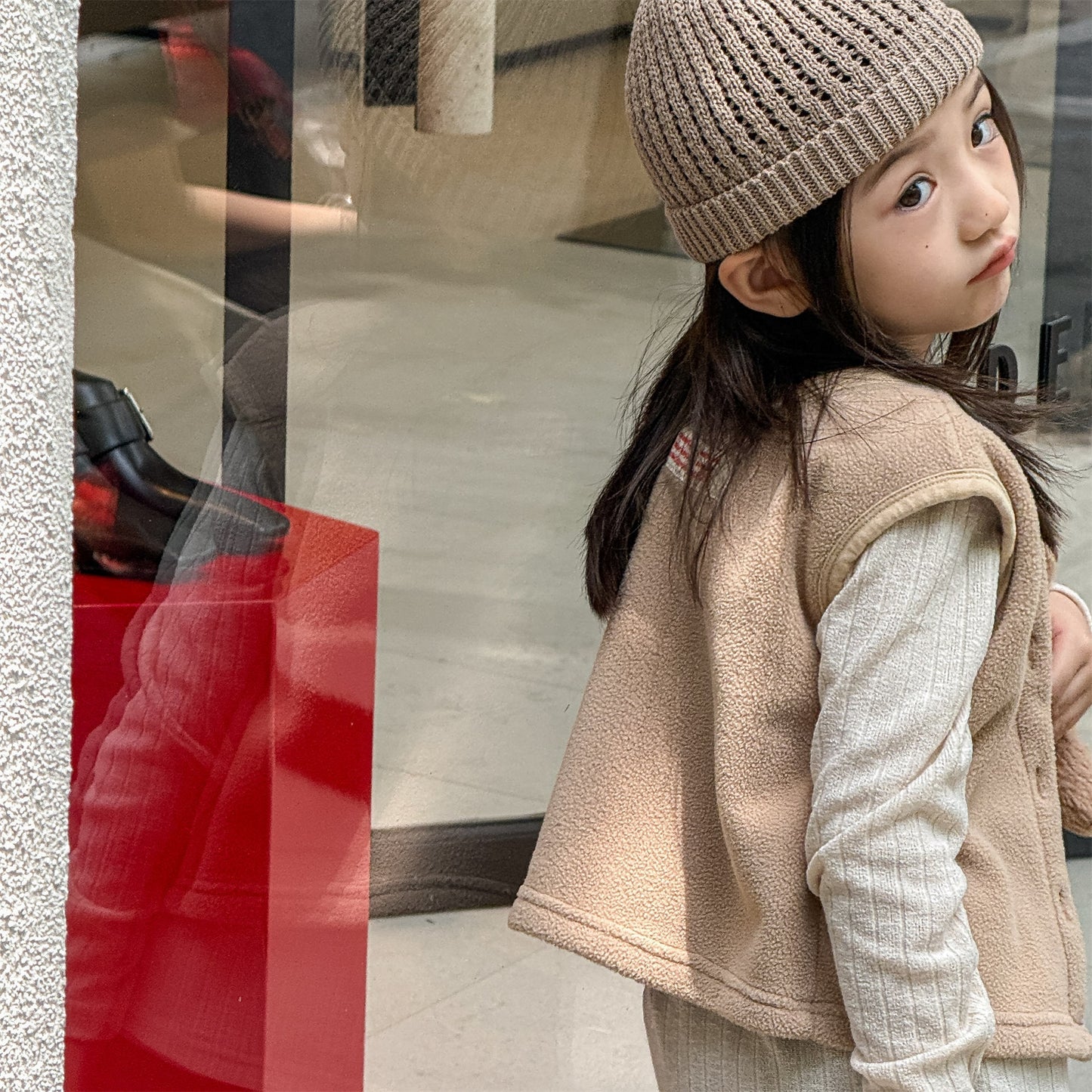 -フロントボタン付きフリースベスト【mh0010809】 - mamahalo shop - ベスト -  べビー服 - 子供服 - 男の子 - 女の子