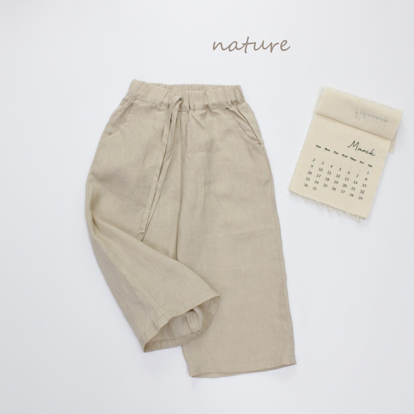 Linen Minimalist Trousers リネン ロングパンツ【mh0013629】