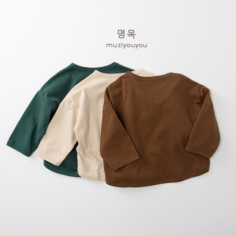 -GOOD TIMEロゴプリント長袖Tシャツ【mh0010864】 - mamahalo shop - 長袖Tシャツ -  べビー服 - 子供服 - 男の子 - 女の子