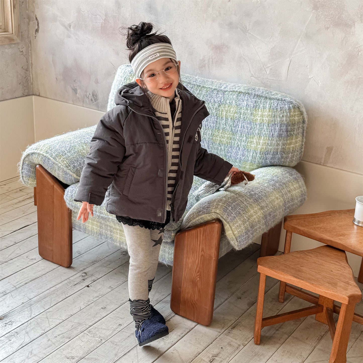 中綿ダウンジャケット パッチワーク アウター コート【mh0011900】