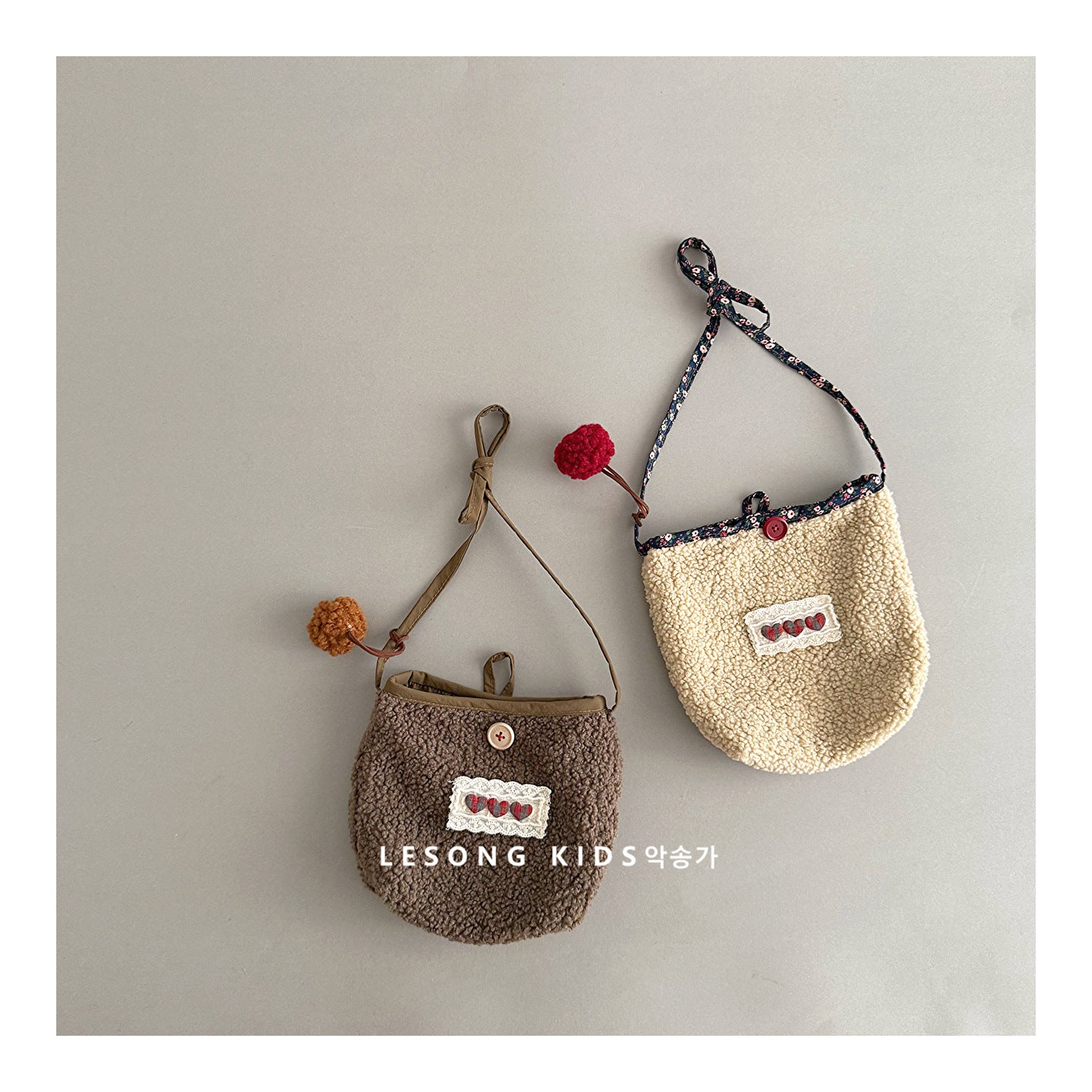 ベビーキッズバッグ ボアフリース ポシェット ポーチ 鞄【mh0011816】