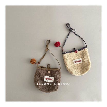 ベビーキッズバッグ ボアフリース ポシェット ポーチ 鞄【mh0011816】