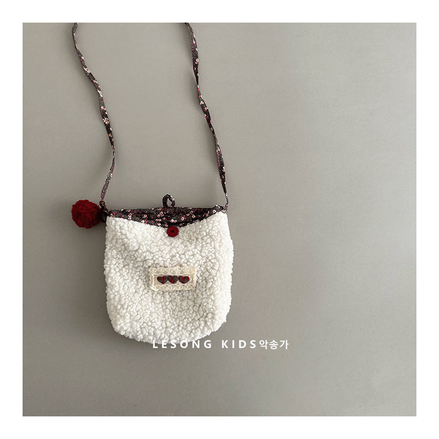 ベビーキッズバッグ ボアフリース ポシェット ポーチ 鞄【mh0011816】