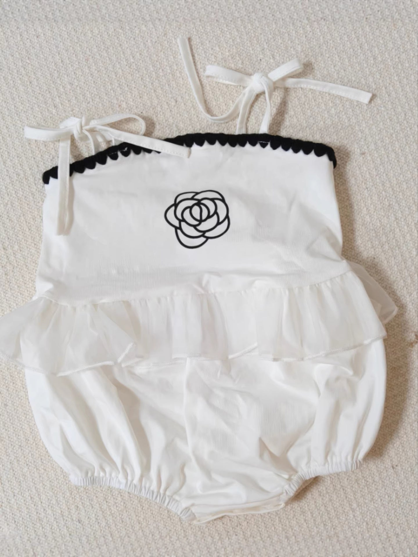 Camellia Monotone Romper バラ キャミソールロンパース【mh0012902】