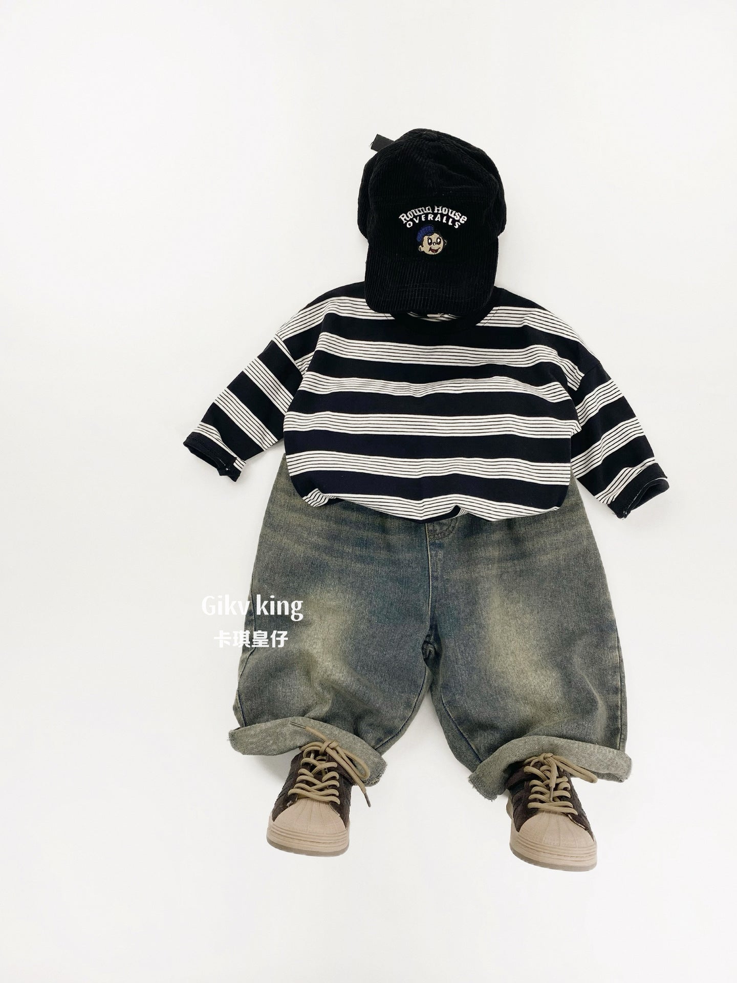 Wide Stripe Loose Long Sleeve T-shirt