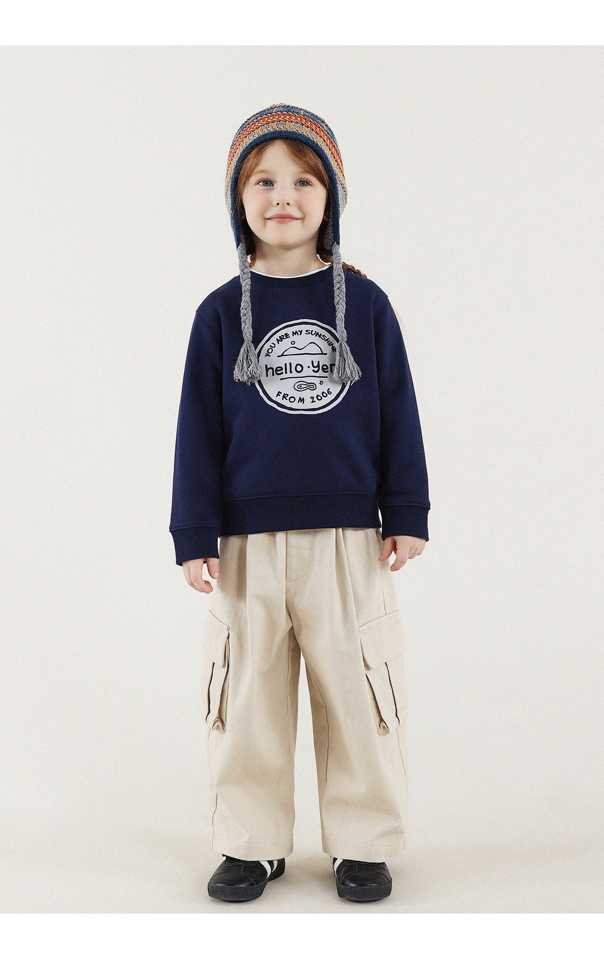 -長袖スウェットシャツ 裏起毛 プリント クルーネック 暖か【mh0011342】 - mamahalo shop - 長袖Tシャツ -  べビー服 - 子供服 - 男の子 - 女の子