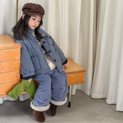 コーデュロイパンツ 裏ボア 裾ボア ゆったり ワイドパンツ ボトムス【mh0011606】