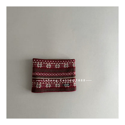 キッズネックウォーマー ジャカード マフラー スカーフ【mh0011844】