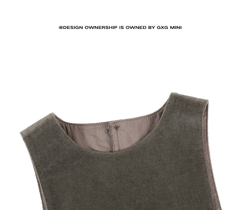 -ノースリーブワンピース コーデュロイ Aライン ジャンパースカート 丸首【mh0011319】 - mamahalo shop - ノースリーブワンピース -  べビー服 - 子供服 - 男の子 - 女の子