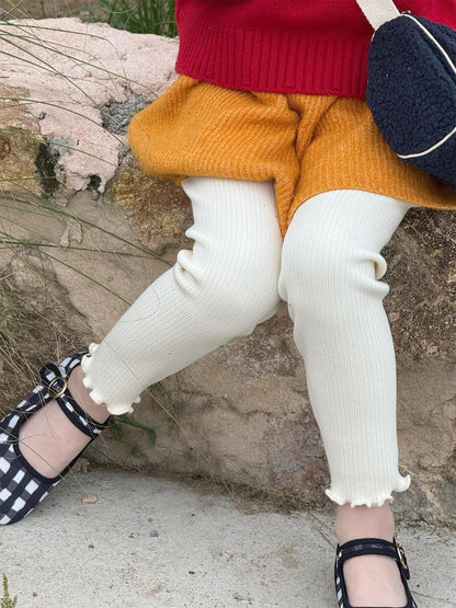 リブレギンスパンツ 厚手 シンプル ベーシック【mh0011760】