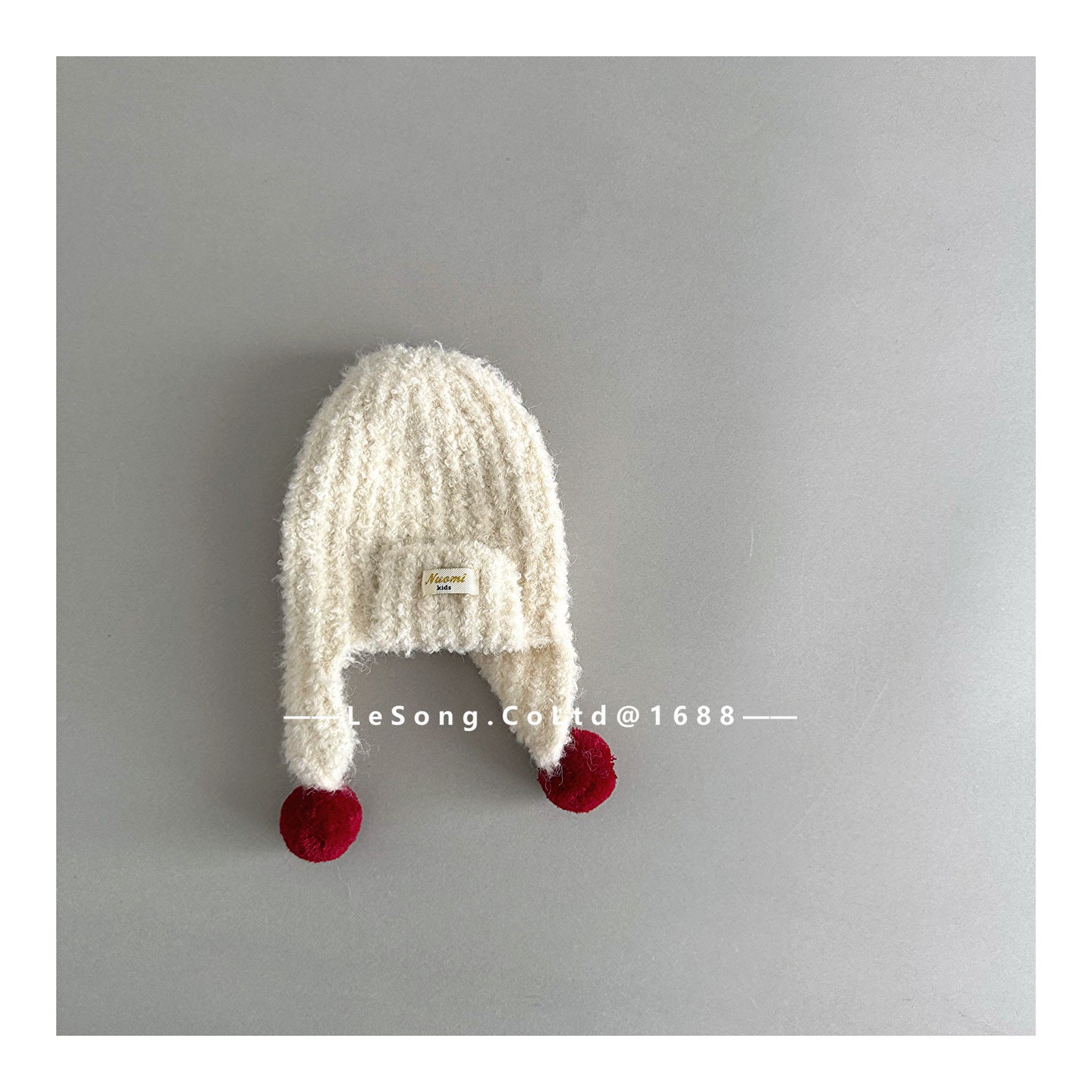 キッズ帽子 ニット 耳当て付きニットキャップ【mh0011799】