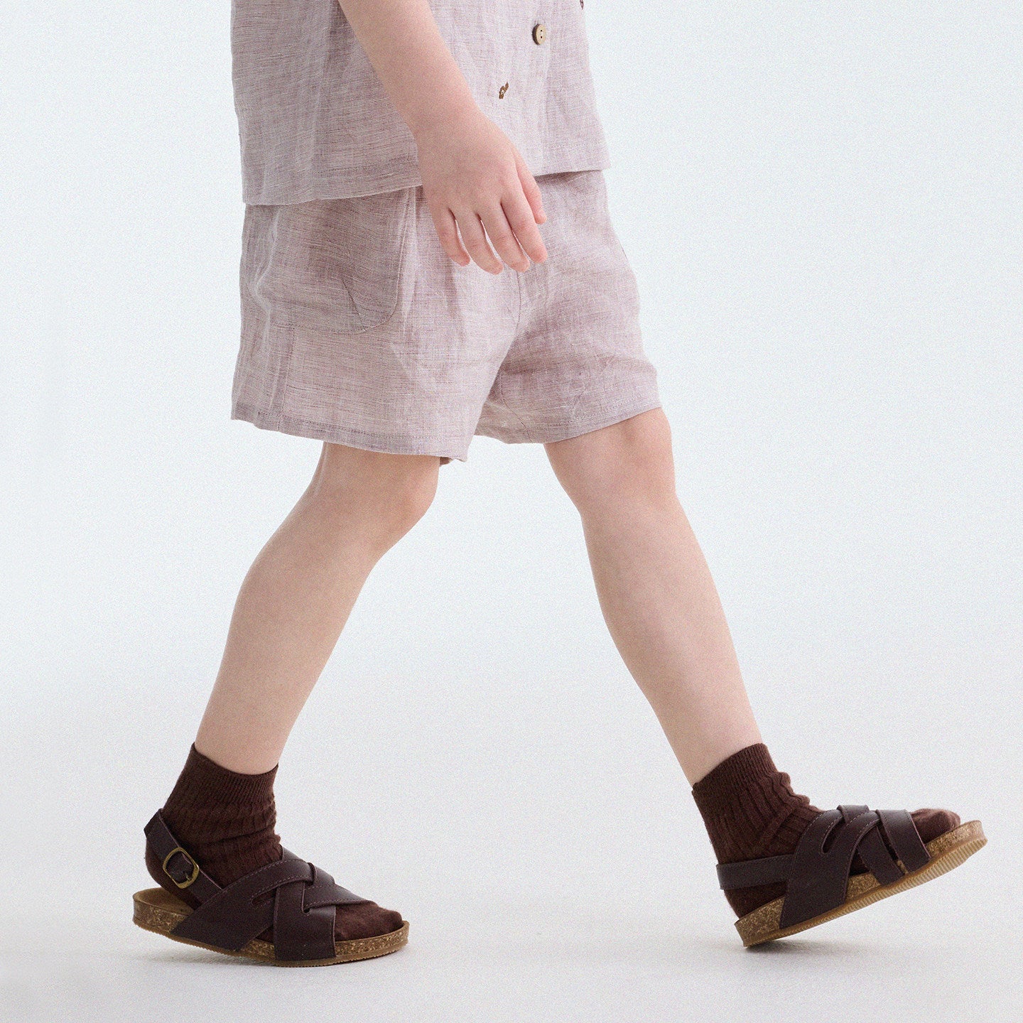 Embroidered Linen Sleeveless Shirt Shorts フルーツ刺繍 ノースリーブシャツ ショートパンツ【mh0013187】