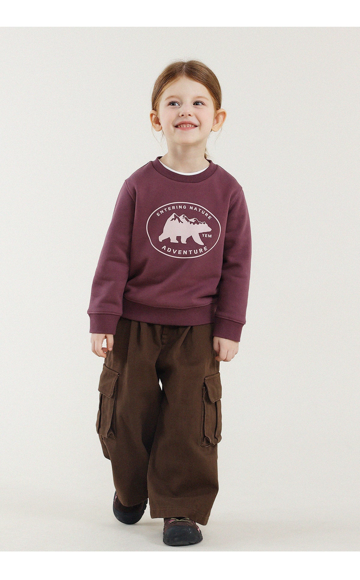 -長袖スウェットシャツ 裏起毛 プリント クルーネック 暖か【mh0011342】 - mamahalo shop - 長袖Tシャツ -  べビー服 - 子供服 - 男の子 - 女の子