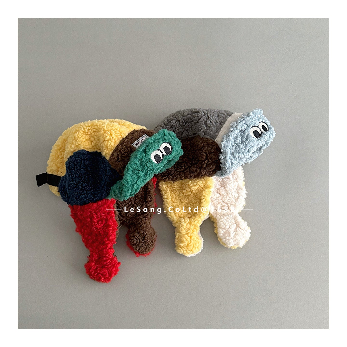 Kids' Pilot Hat with Boa and Colorful Patchwork Earmuffs for Cold Weather Protection [mh0011601]