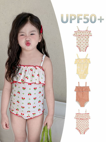 UPF50 Plus Cherry Heart Printed One-piece チェリー ハート 水着【mh0012595】
