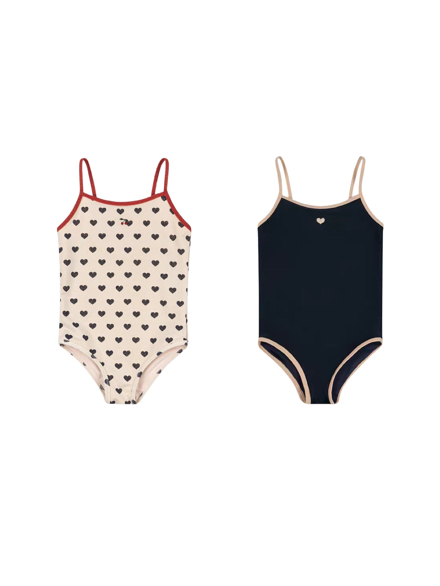 UPF50 Plus Heart Piping One-piece ハート パイピング 水着【mh0012604】