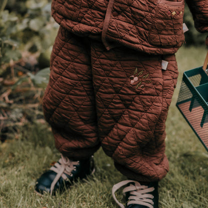 キルトパンツ 刺繍 ジョガーパンツ アウター【mh0011638】