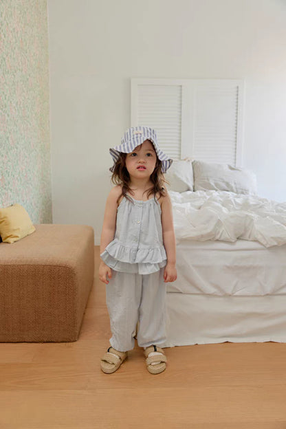 Fashionable Camisole Frill Pants Ruffle Camisole Long Pants [mh0013276]
