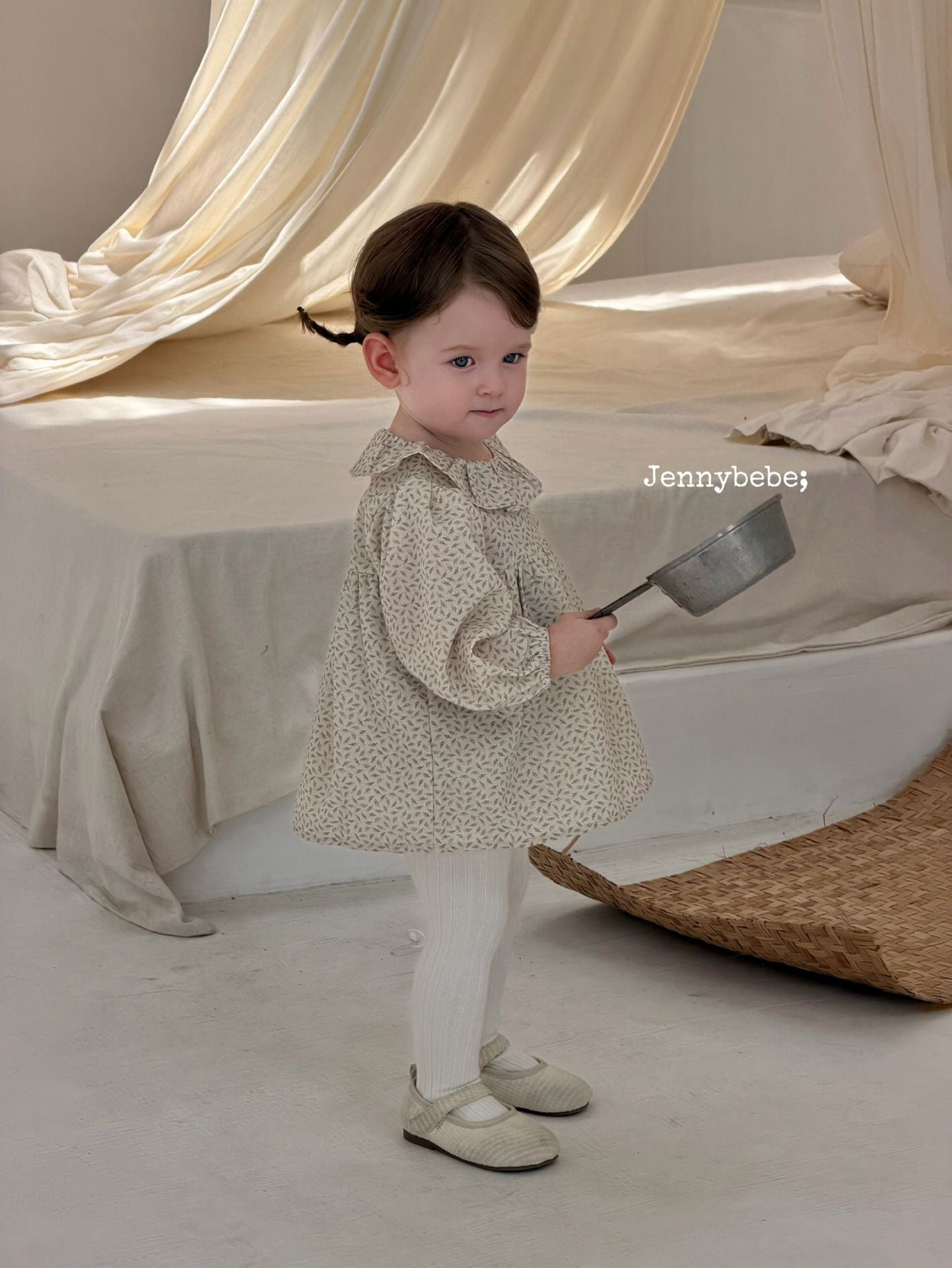 Baby Floral Frill Collar Long Sleeve Romper [mh0013890]